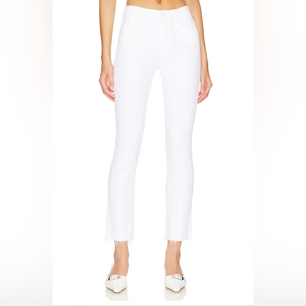 MOTHER The Mid Rise Dazzler Ankle Fray in Fairest Of Them All